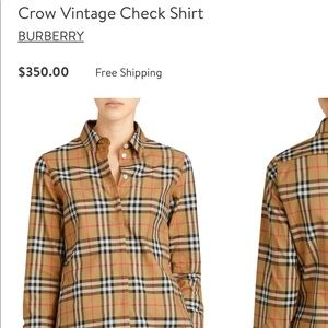 Burberry women’s crop button down